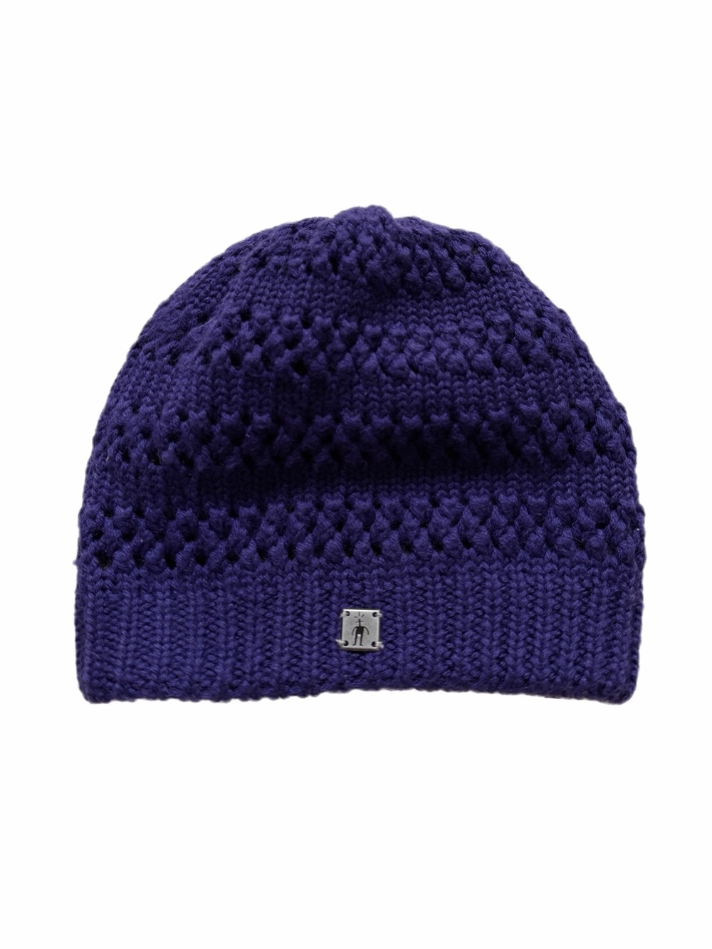 Smartwool Purple Merino Wool Knit Beanie Winter Hat Textured Cable Knit One Size